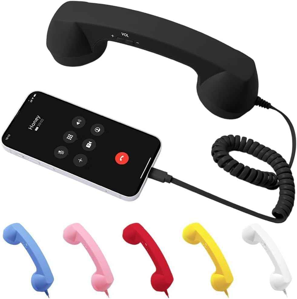 Hand Set Types Retro Phone Handset Landline Telephone Style Type-C