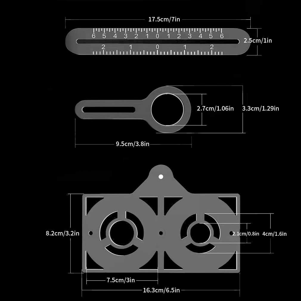 Bechtel Construction Ruler 12-Sided Angle Construction Ruler with Hole Punch Locator