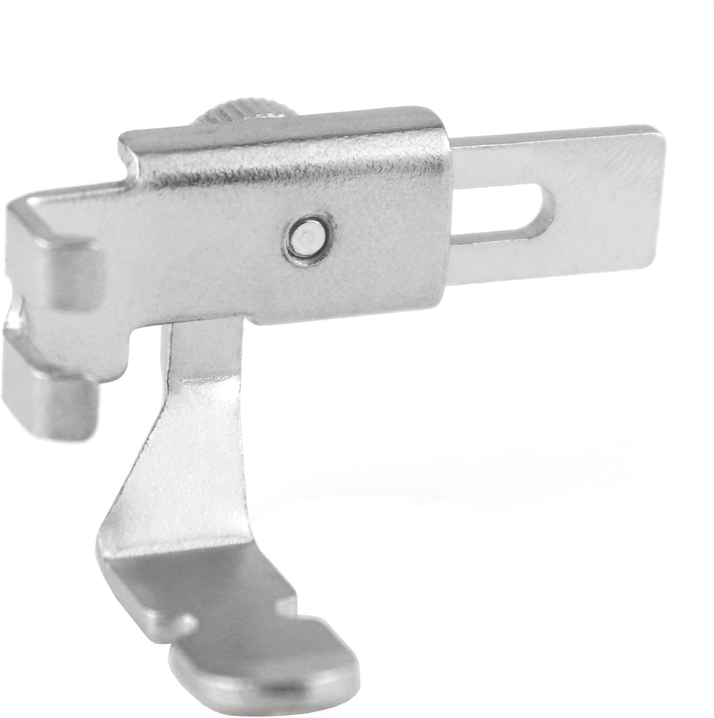 2PCS adjustable zipper piping cording presser foot, metal with mounting screw hole