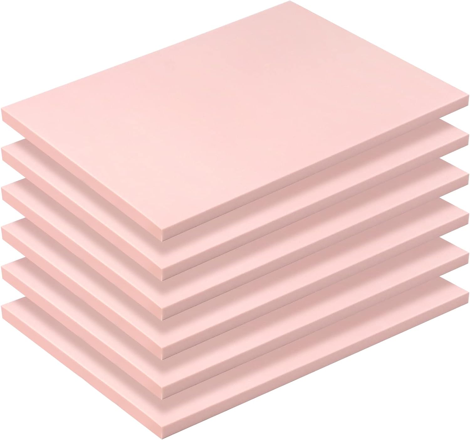 6 Pack Pale Pink Rubber Stamp Carving Blocks Brick 8"x6"