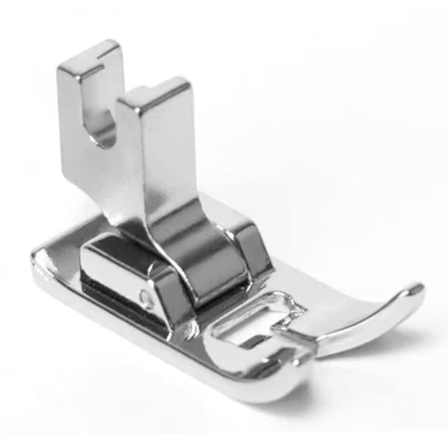 Zigzag presser foot set, metal straight-stitch foot, side view