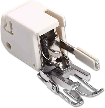 7mm even feed walking foot with white housing and metal needle-plate guides