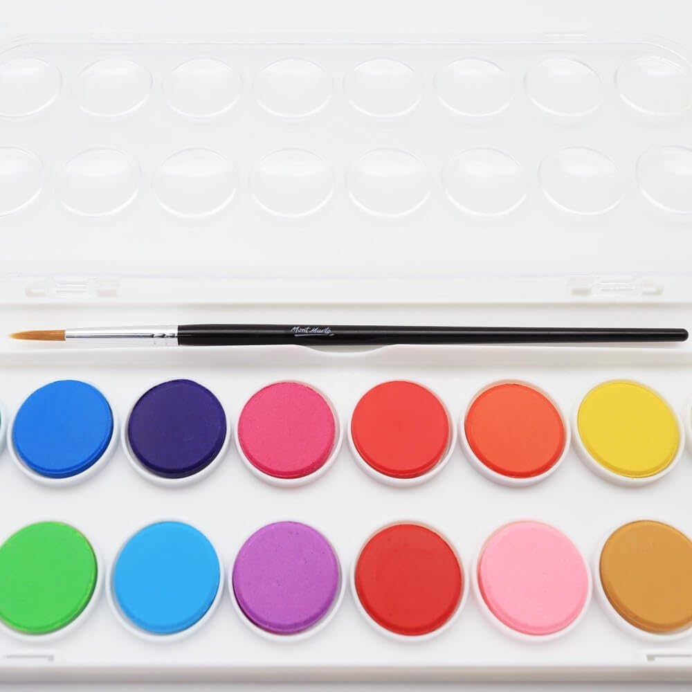 Mont Marte Watercolour Cake Set Discovery 16 Brilliant Colours