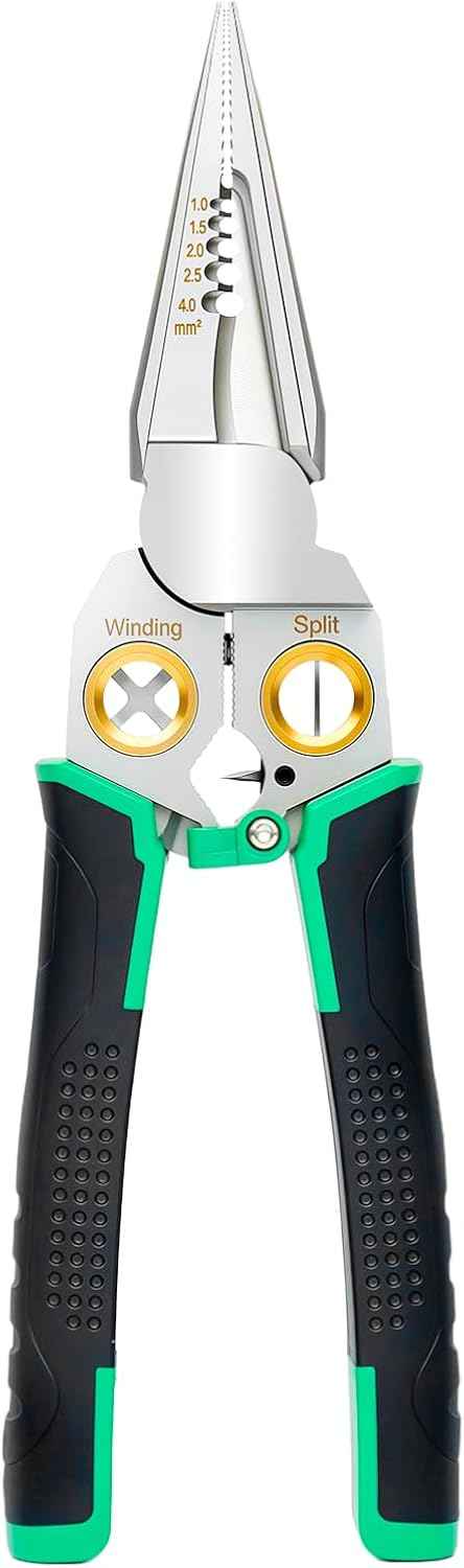8-in-1 Electrical Wire Stripper Crimper Cutter Pliers