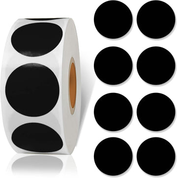 3000pcs 1 inch Dot 6 Rolls Coding Label Stickers Black - TTpen