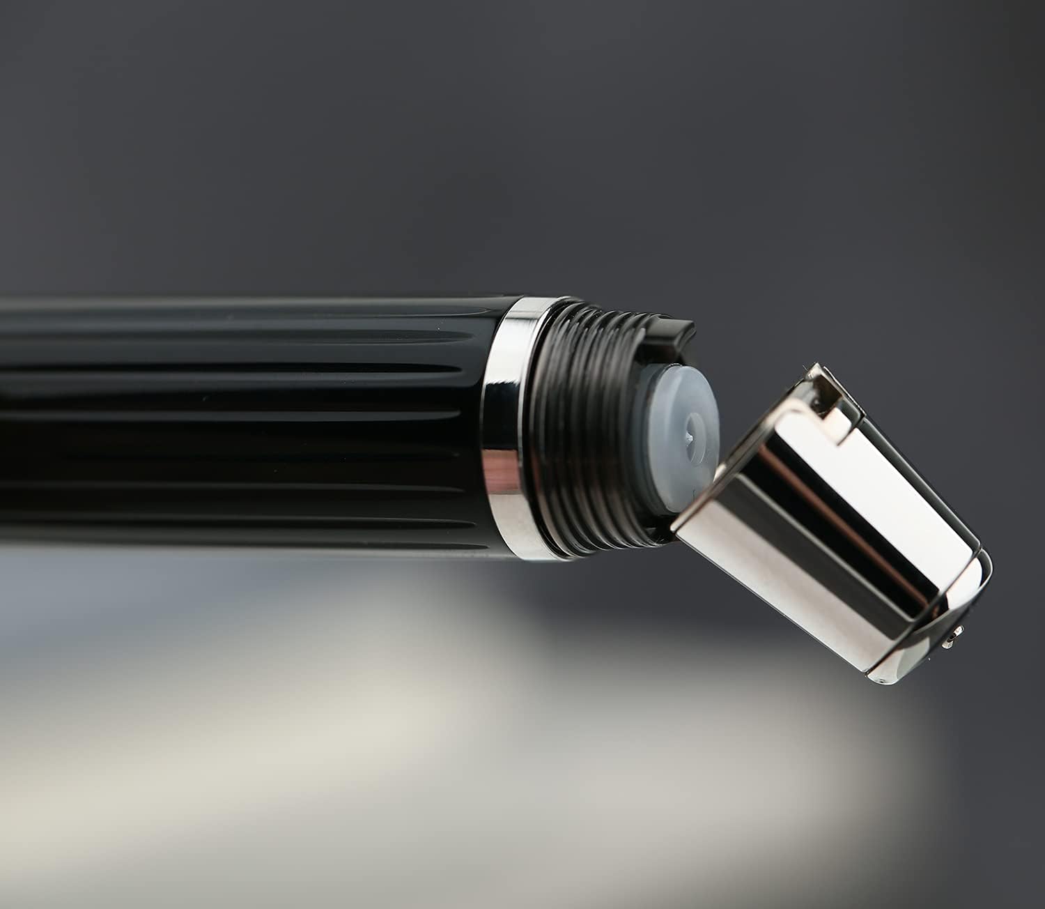 Majohn X1 Retractable Fountain Pen Black Resin,Iridium Extra Nib