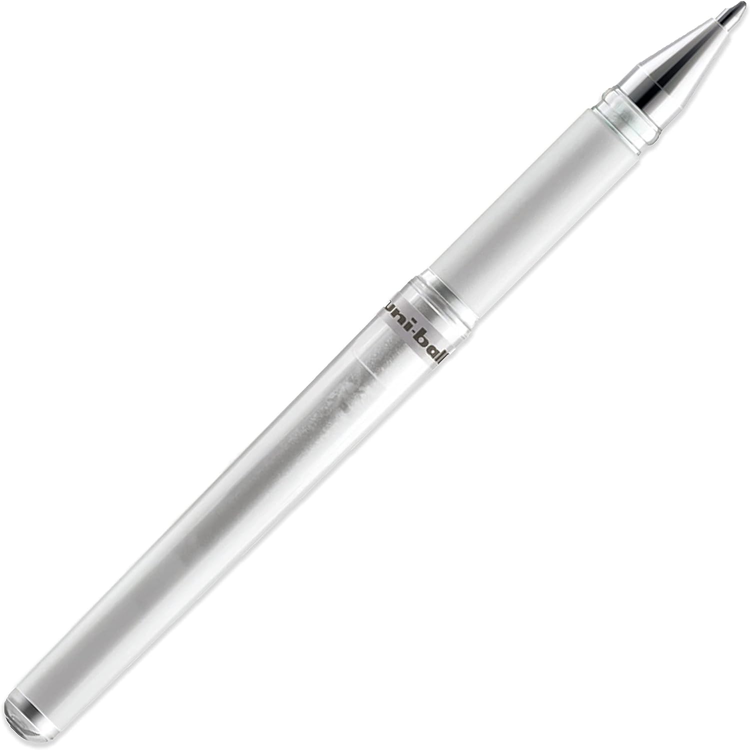 Uni-Ball UM 153 Signo Broad Point Gel Pen White 3 Pack