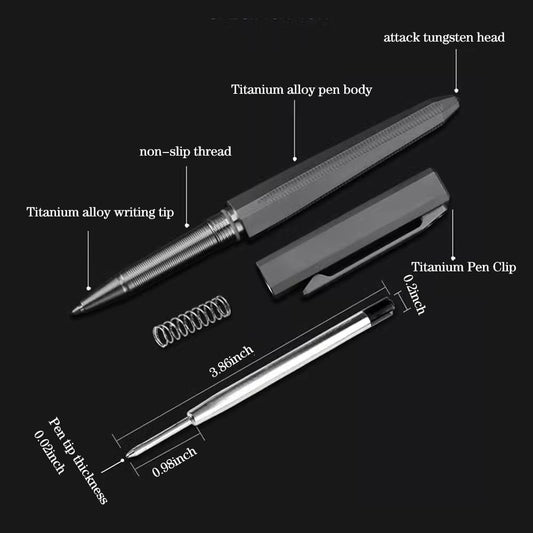 Multifunctional Pocket EDC Titanium Ballpoint Pen