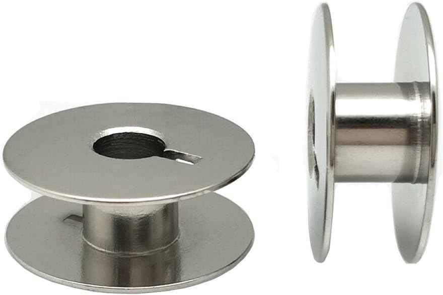 Metallspule und Spulenhalter, runde Scheiben mit Fadenführung, für Nähmaschine