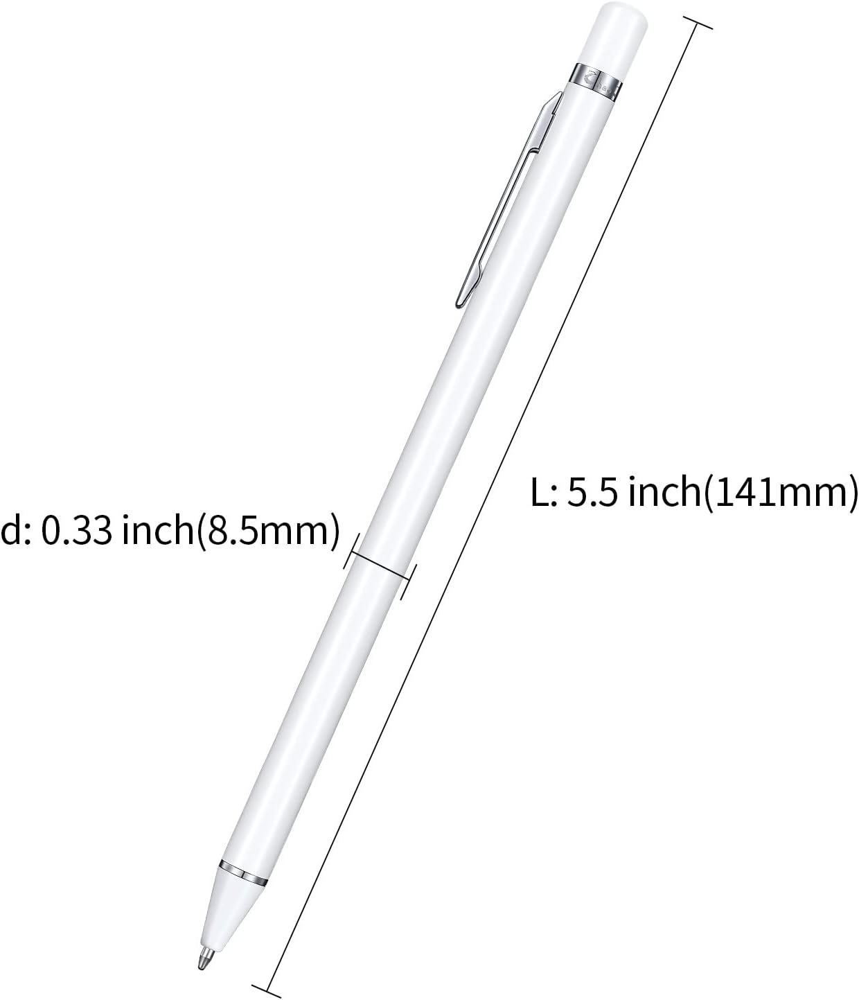 3 Pack Metal Ballpoint Pens with 6 Replaceable Refills (Black,White,Champagne)