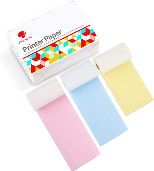 Colorful Thermal Paper 53mm x 6.5m for Phomemo M02/M03 Pocket Printer