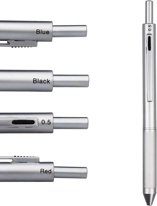 4 in 1 Multifunction Pen,3 Color Ink Ball Pen,0.5mm Mechanical Pencil