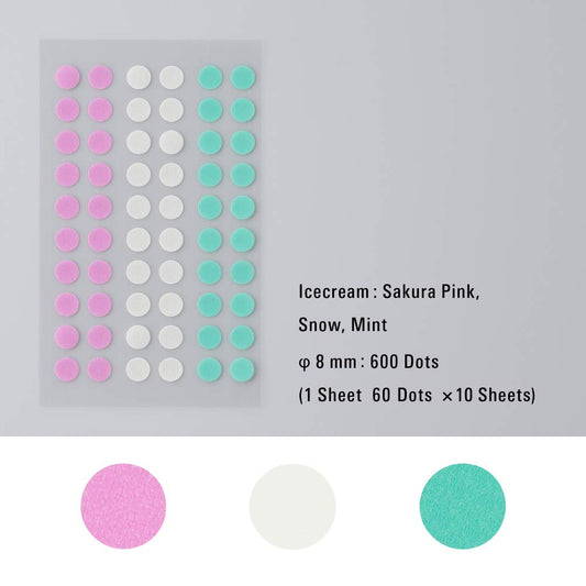 Stalogy Nastro Adesivo Circolare Patch a Punti 8MM 600 Pezzi