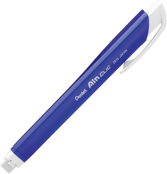 Pentel Ain Clic Triangularna radirka z zatičem v obliki pisala, 2 kosa