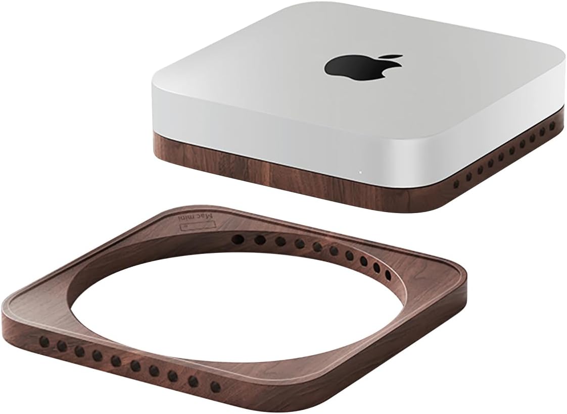 Black Walnut Desktop Stand for Mac Mini and Mac Studio