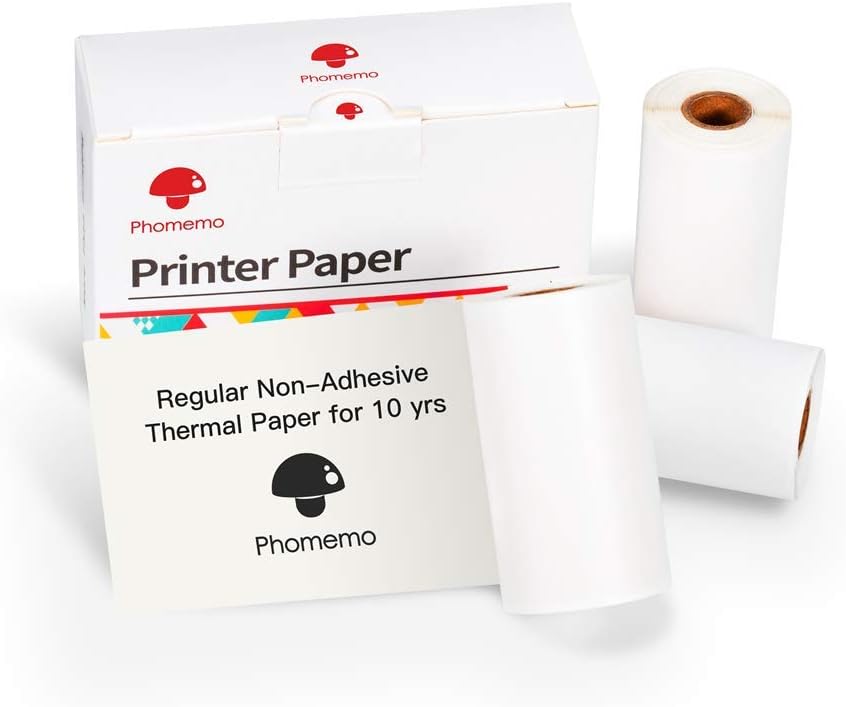 White Thermal Paper 53mm x 6.5m for Phomemo M02/M03 Mini Label Maker