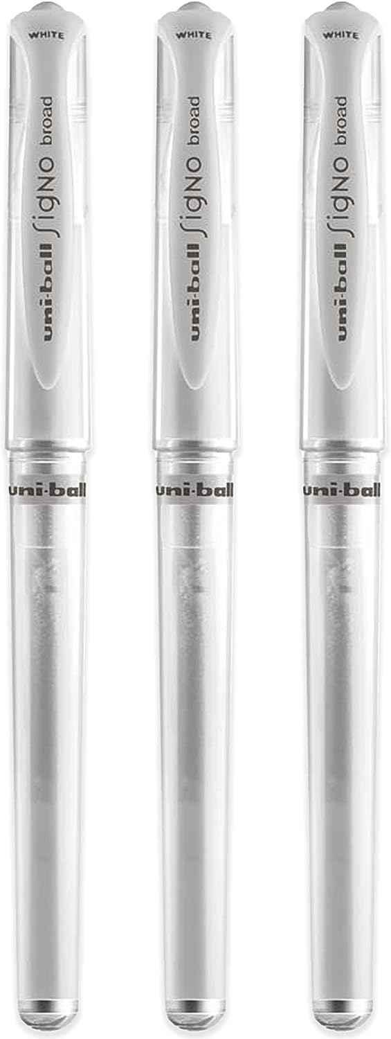 Uni Ball Signo Pen UM-153 - Set Di 3 Penne A Sfera Con Punta Larga 1 Mm, Tratto 0,65 Mm, Con