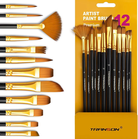 Transon Art Painting Brush Assorted Set of 12