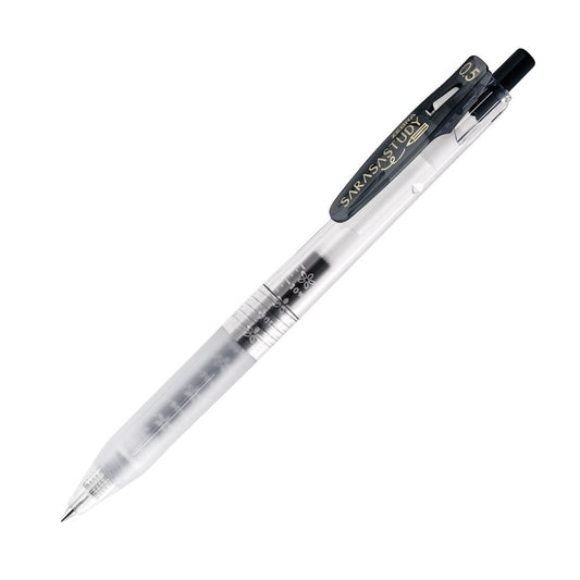 Zebra Sarasa Studie Gel Pen - 0,5 mm - med 5 stk. sorte blækpatroner