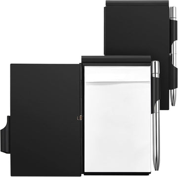 2 Pieces Metal Pocket Notebook with Pen and Refillable Paper