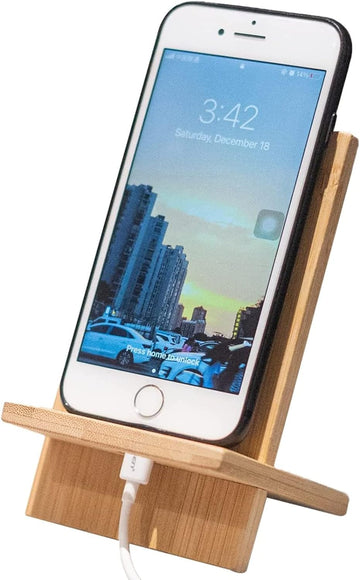 Adjustable Folding Bamboo Phone Stand Holder