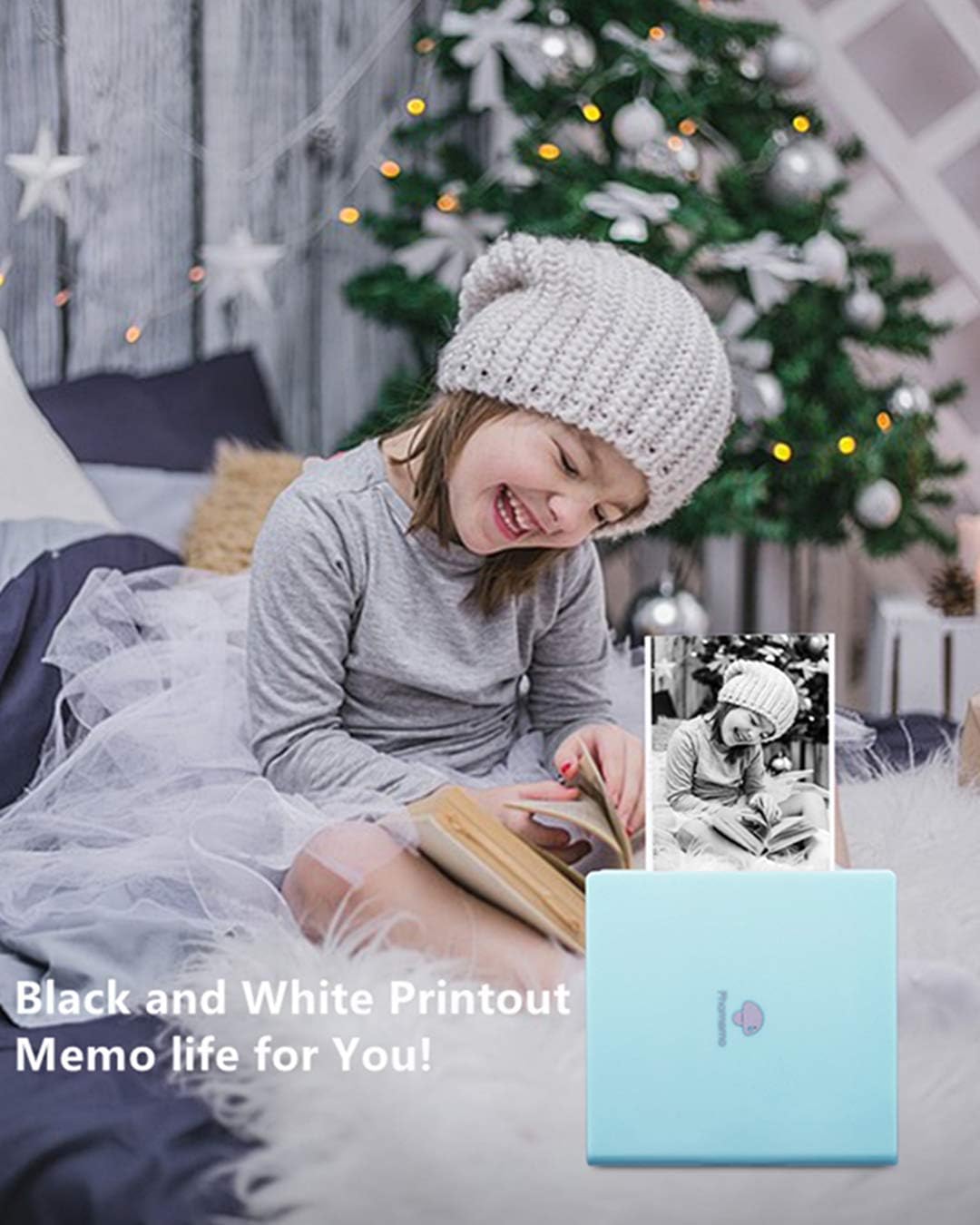 Phomemo M02 Sticker Printer Portable Thermal Label Printer with 1 Roll Paper
