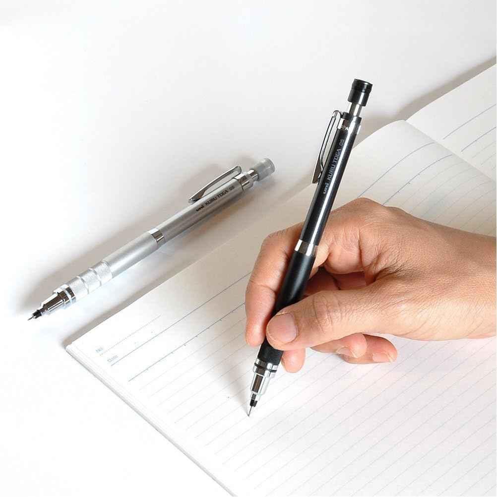 Portamine Uni Kurutoga Roulette - Modello Gun Metal, 0.5 Mm, Design Rotante Per Scrittura Uniforme - Foto 3