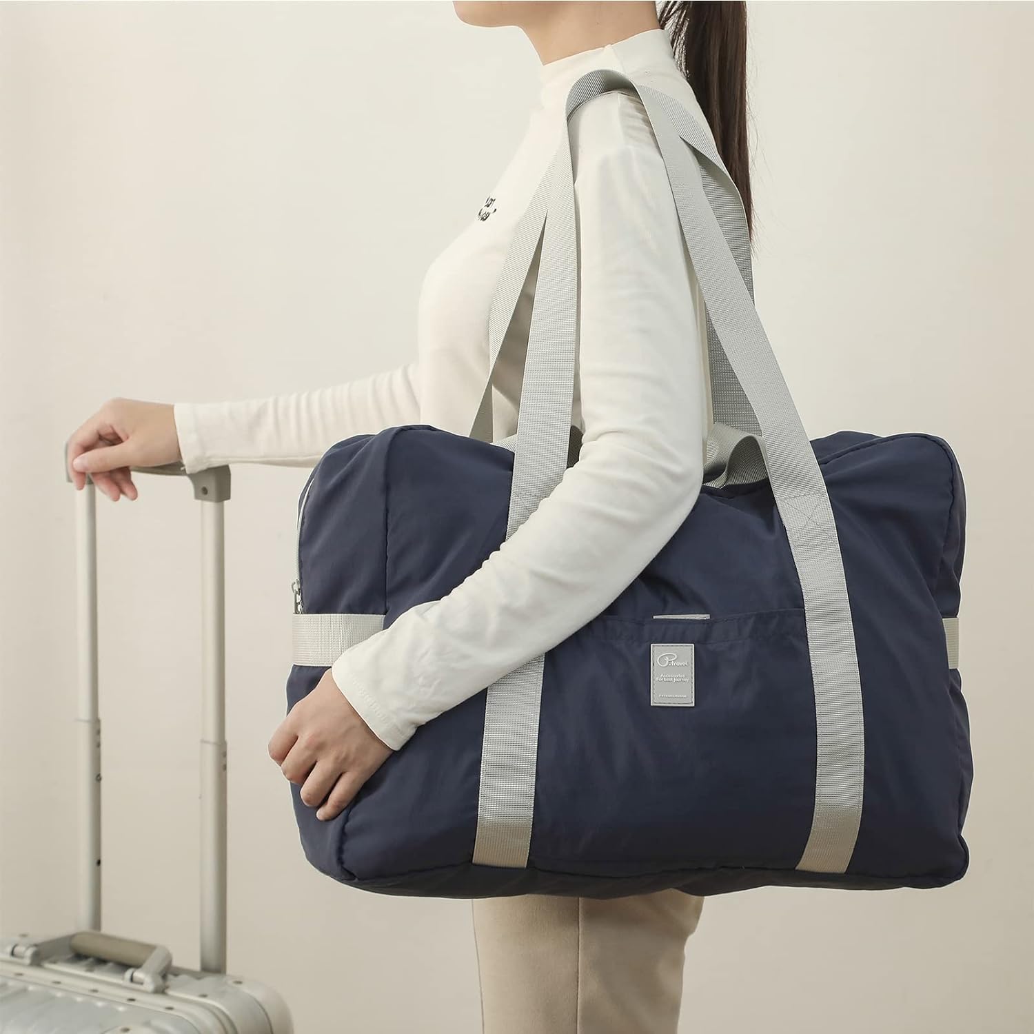 foldable travel duffle bag tote carry on P.Travel Sports Gym Duffel Custom AR Worm! 20 bathing suits Color:60# Y/W BELL Y/W PILL GREEN TEASER baby bottle bags