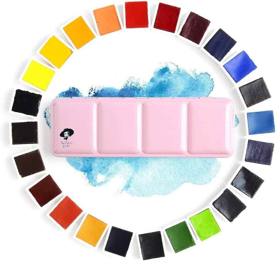 Paul Rubens Watercolor Paint Set Artist Grade,24 Vivid Colors