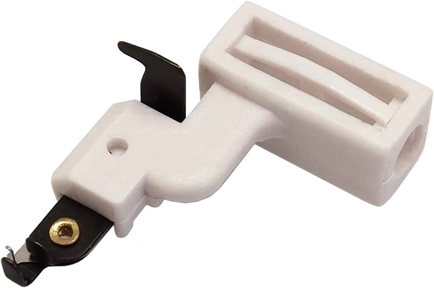 Needle threader for Pfaff sewing machines, white plastic with black clip and eyelet
