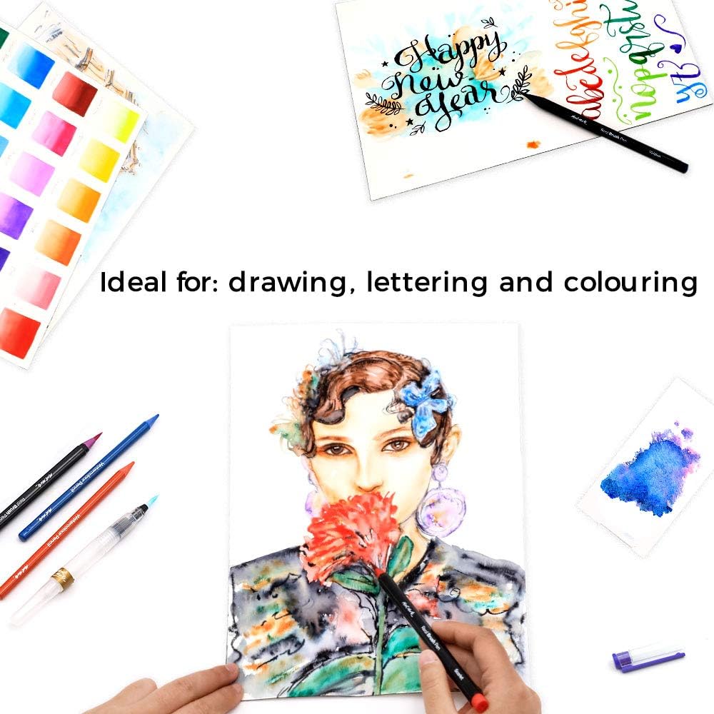 Mont Marte Premium 24 Watercolor Real Brush Pens