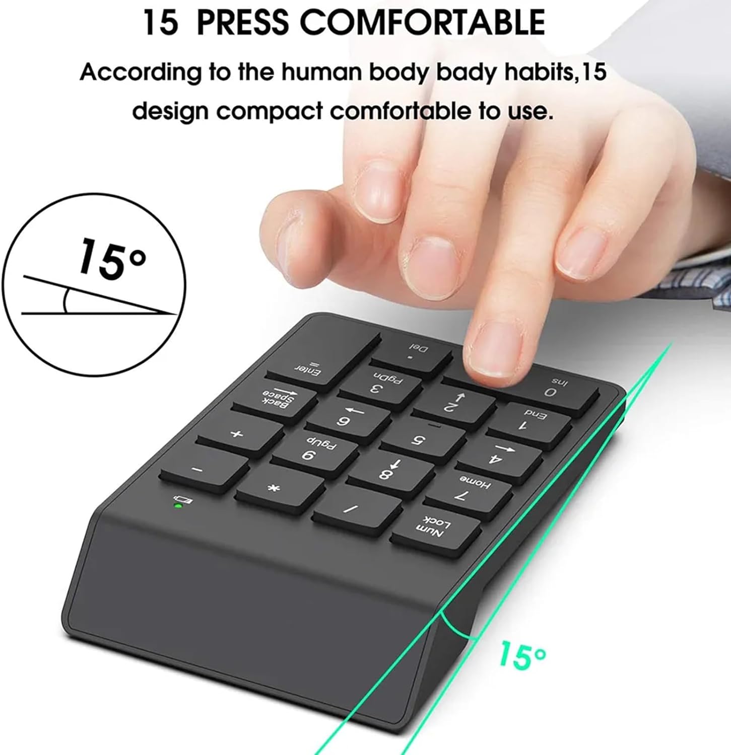 Tastierino numerico wireless Tastierino numerico USB per laptop Tastierino numerico wireless Tastierino numerico USB per laptop
