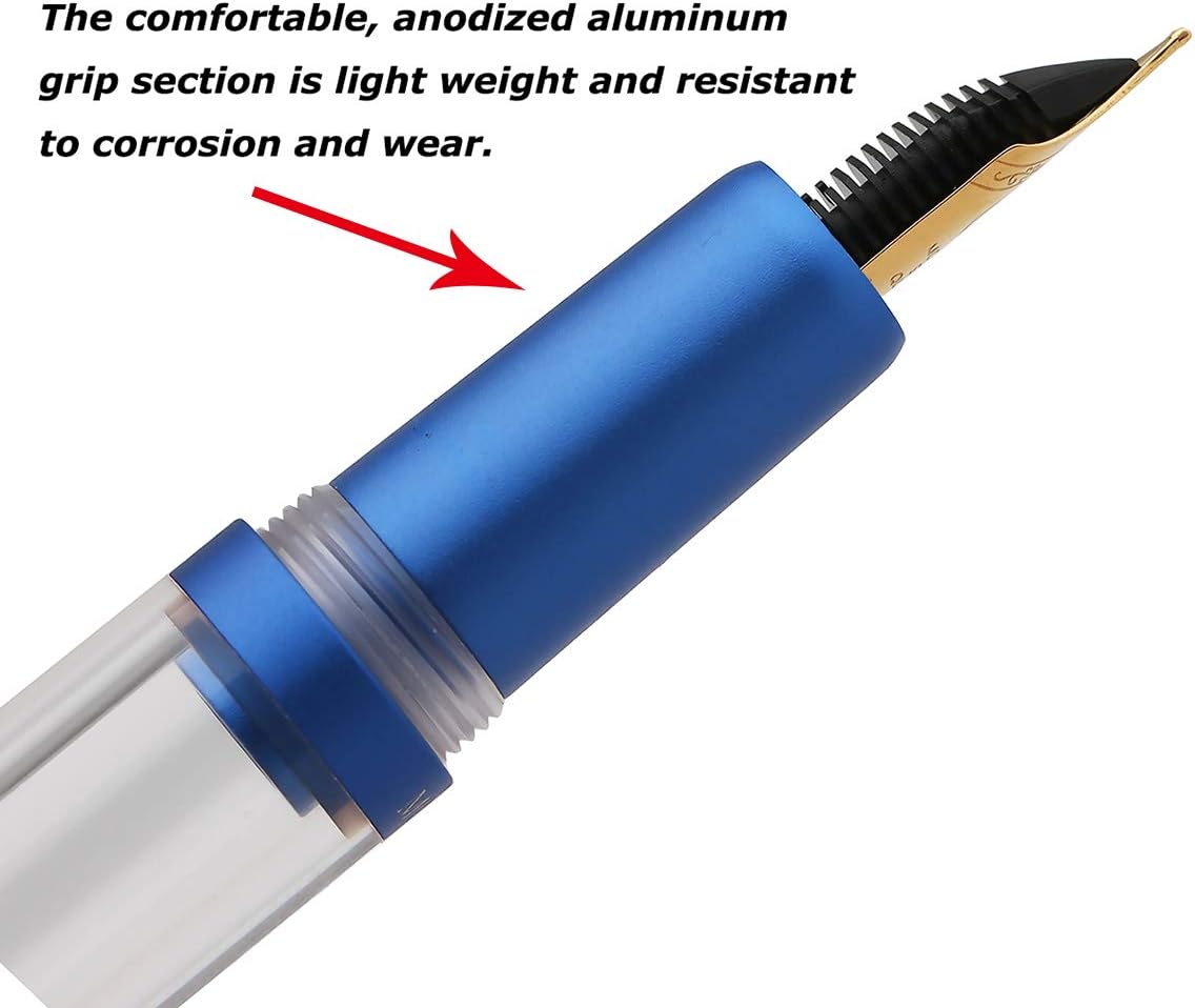 MAJOHN M2 Plus Metallic Transparent Eye Dropper Filling Fountain Pen