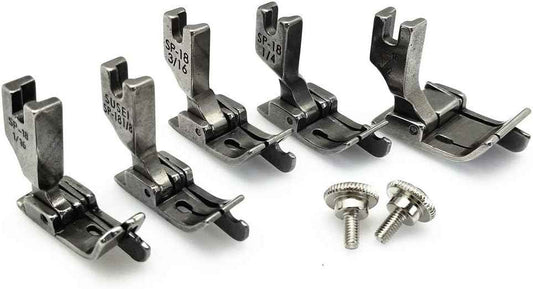 5 Size Industrial Sewing Machine Hinged Presser Foot with Right Guide