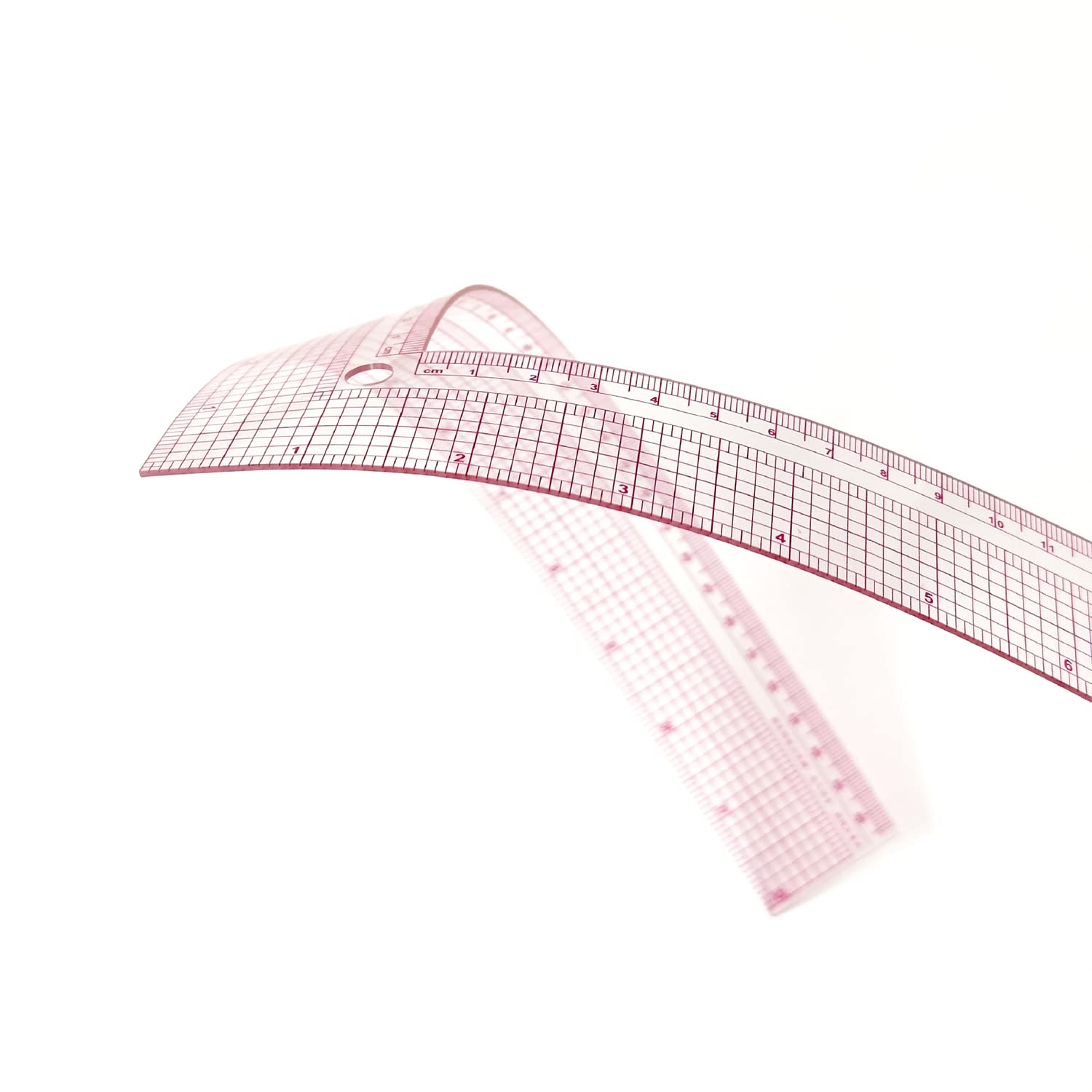 12 Inch Plastic L-Square Sewing Ruler for Pattern Making,Fabric Sewing