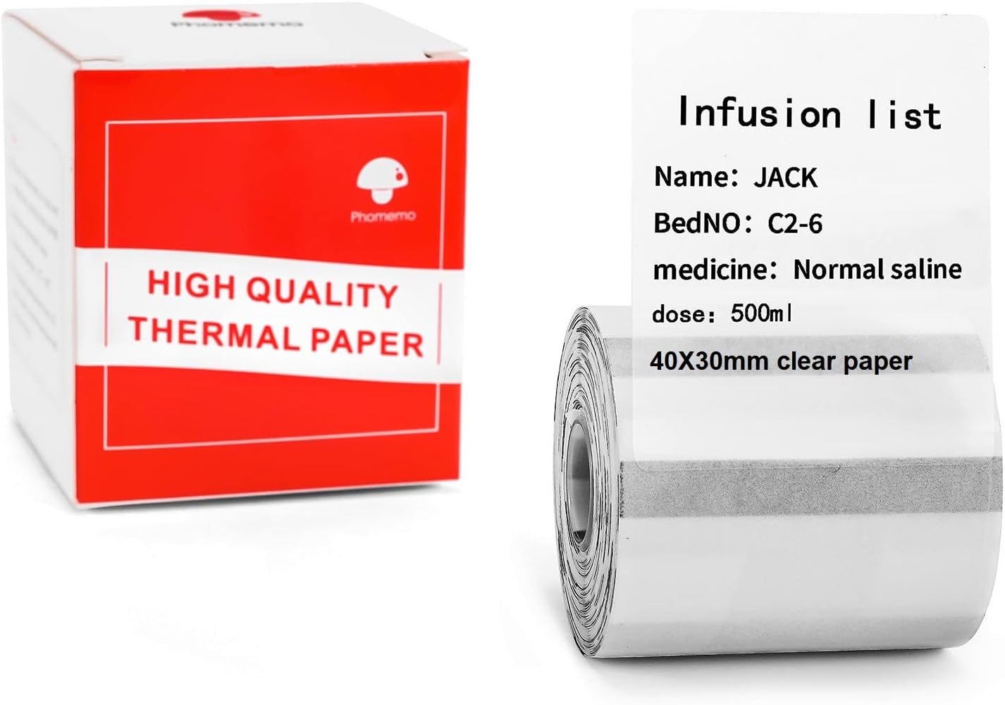 Phomemo M200/M110S Clear Adhesive Thermal Label,40mm X 30mm