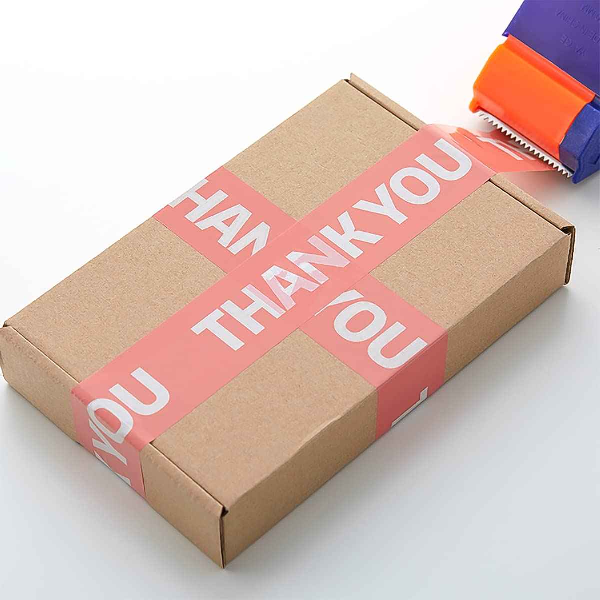 Designer Cute Packing Tape Thank You - Pink,3 Rolls