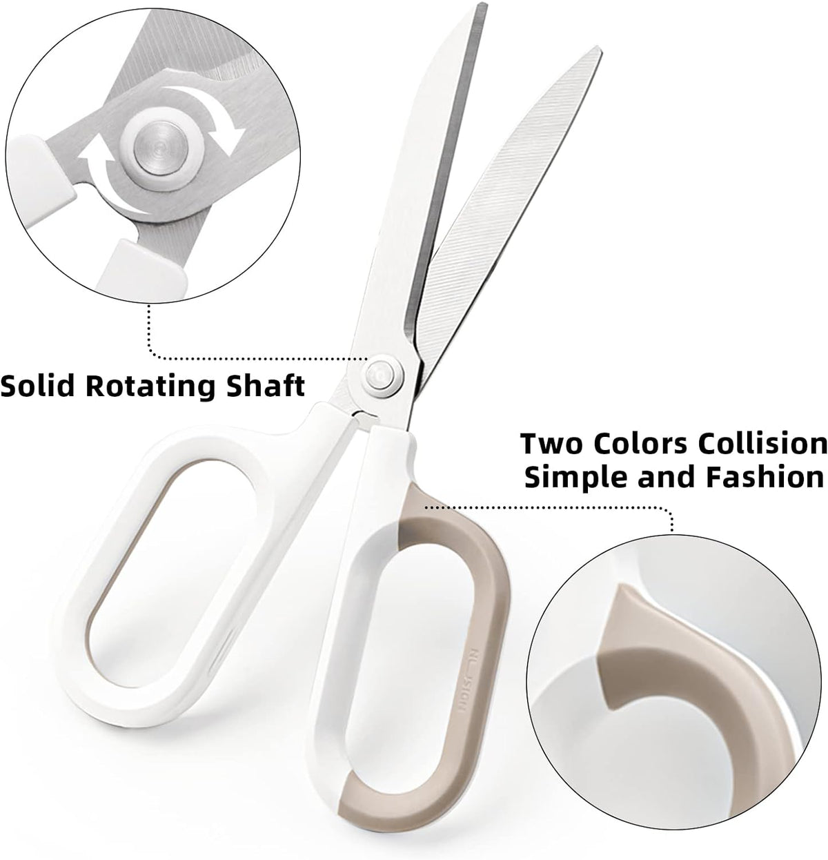 Nusign Scissors DELI NUSIGN 7 INCH Multipurpose Scissor,2 Pack