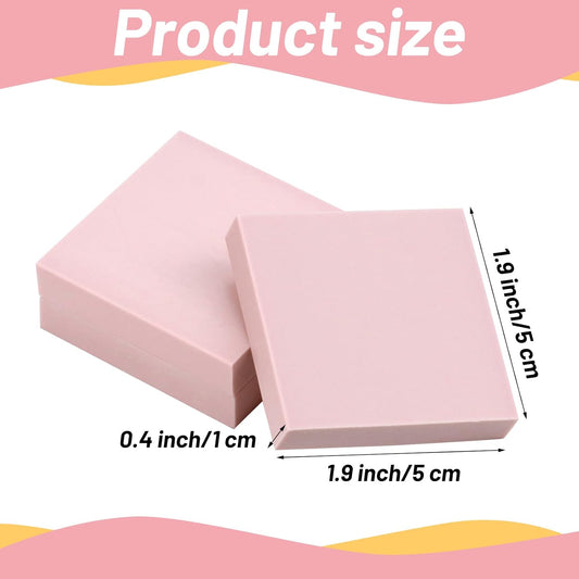 6 Pack Pale Pink Rubber Stamp Carving Blocks Brick 2"x2"