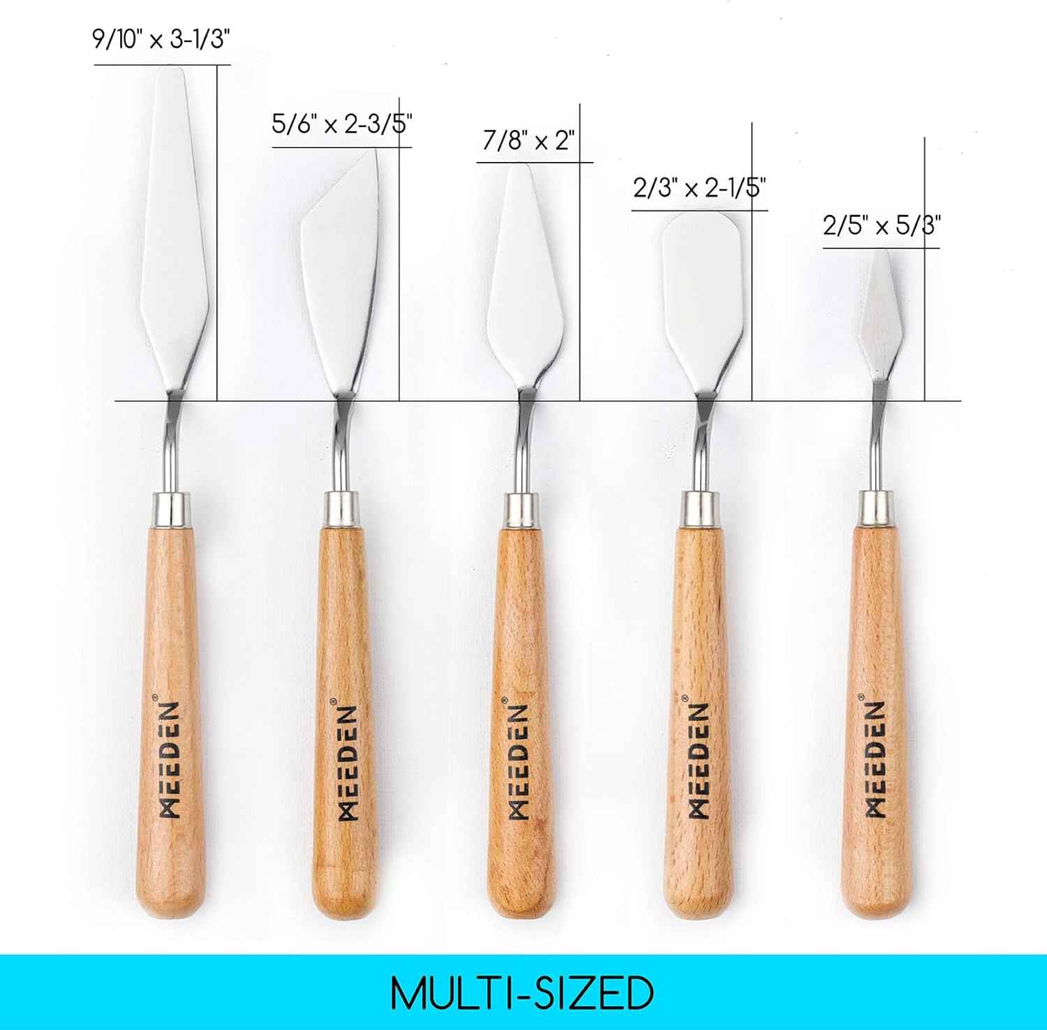 MEEDEN 5Pcs Palette Knife Set for Oil Canvas Acrylic Painting