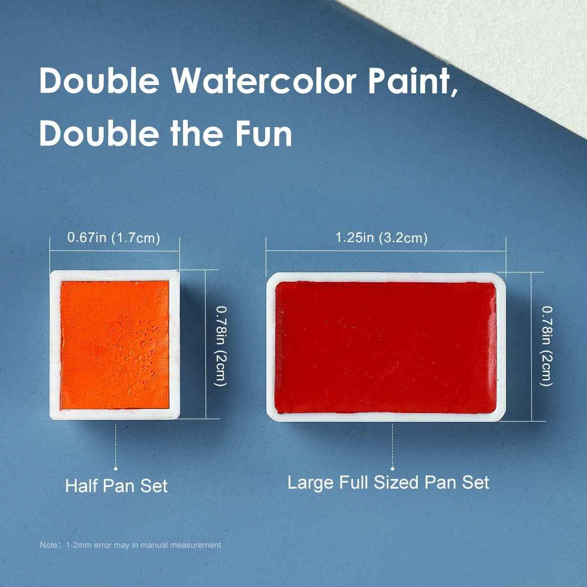 Paul Rubens Watercolor Paint Set Full Pan, 24 Vivid Colors