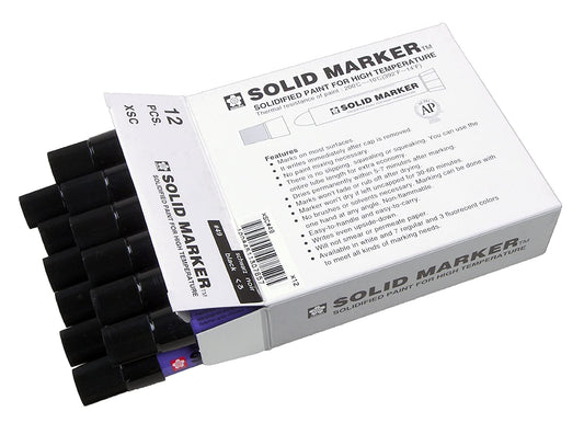 SAKURA Solid Marker,Permanent Marker Paint Pens,12 Pack,Black