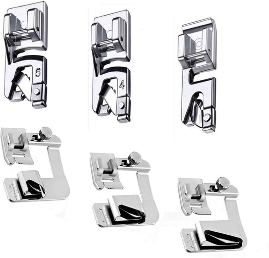 6Pcs Hemmer Foot Sewing Machine Presser Foot