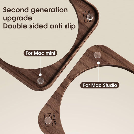 Black Walnut Desktop Stand for Mac Mini and Mac Studio