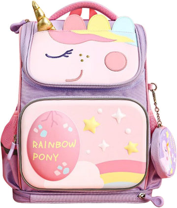 M&G Kids Large Capacity Pink Unicorn Backpack Girls School Bag