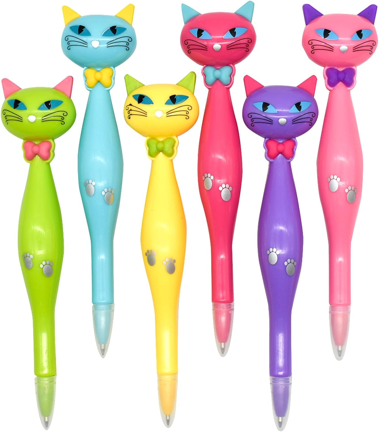 6PCS Cool Cat Ballpoint Pens For Kids School