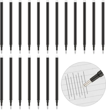 24 Pack Erasable Gel Ink Pen Refills Fine Point 0.5 mm (Black)