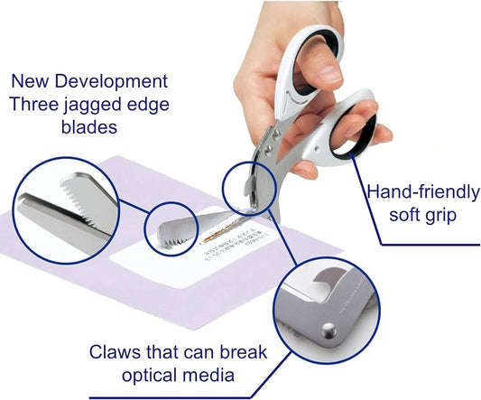 Forbici trita-carta SUN-STAR bianche