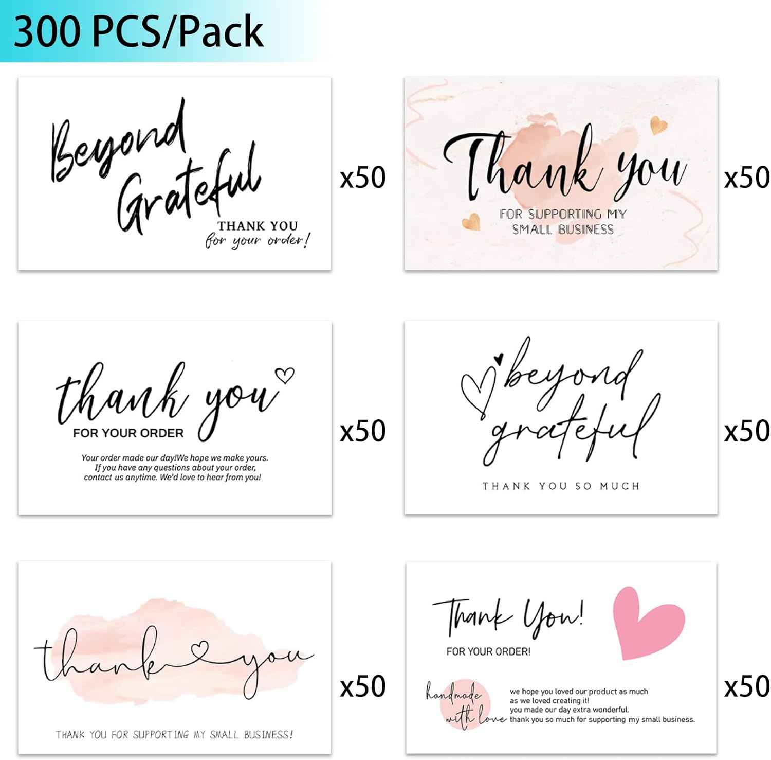 300pcs-thank-you-for-supporting-my-business-cards-white for Free Printable Mini Thank You Cards 300PCS Thank You For Supporting My Business Cards White for Free Printable Mini Thank You Cards