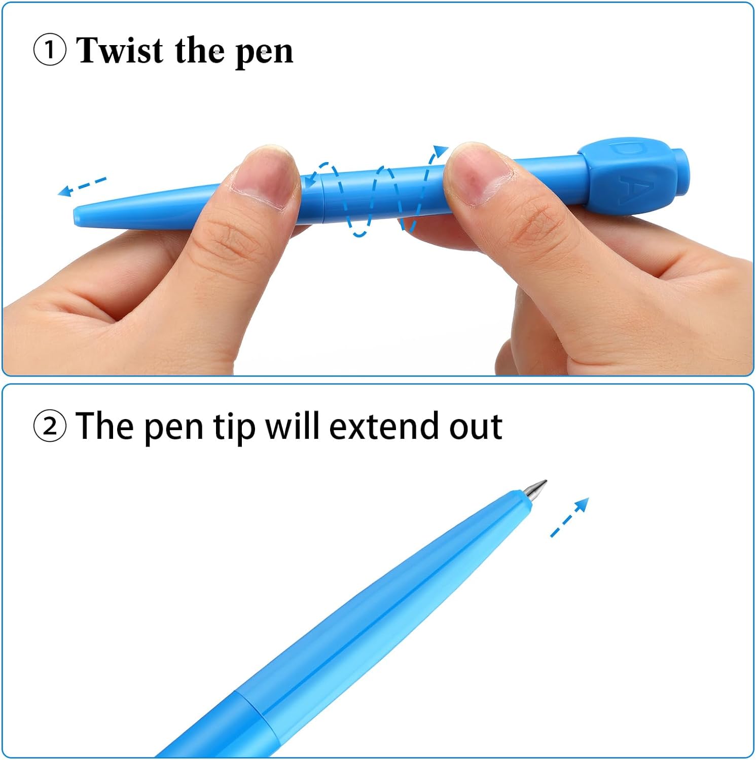 4Pcs Fidget Spinner Pen with ABCD Rotation Cap